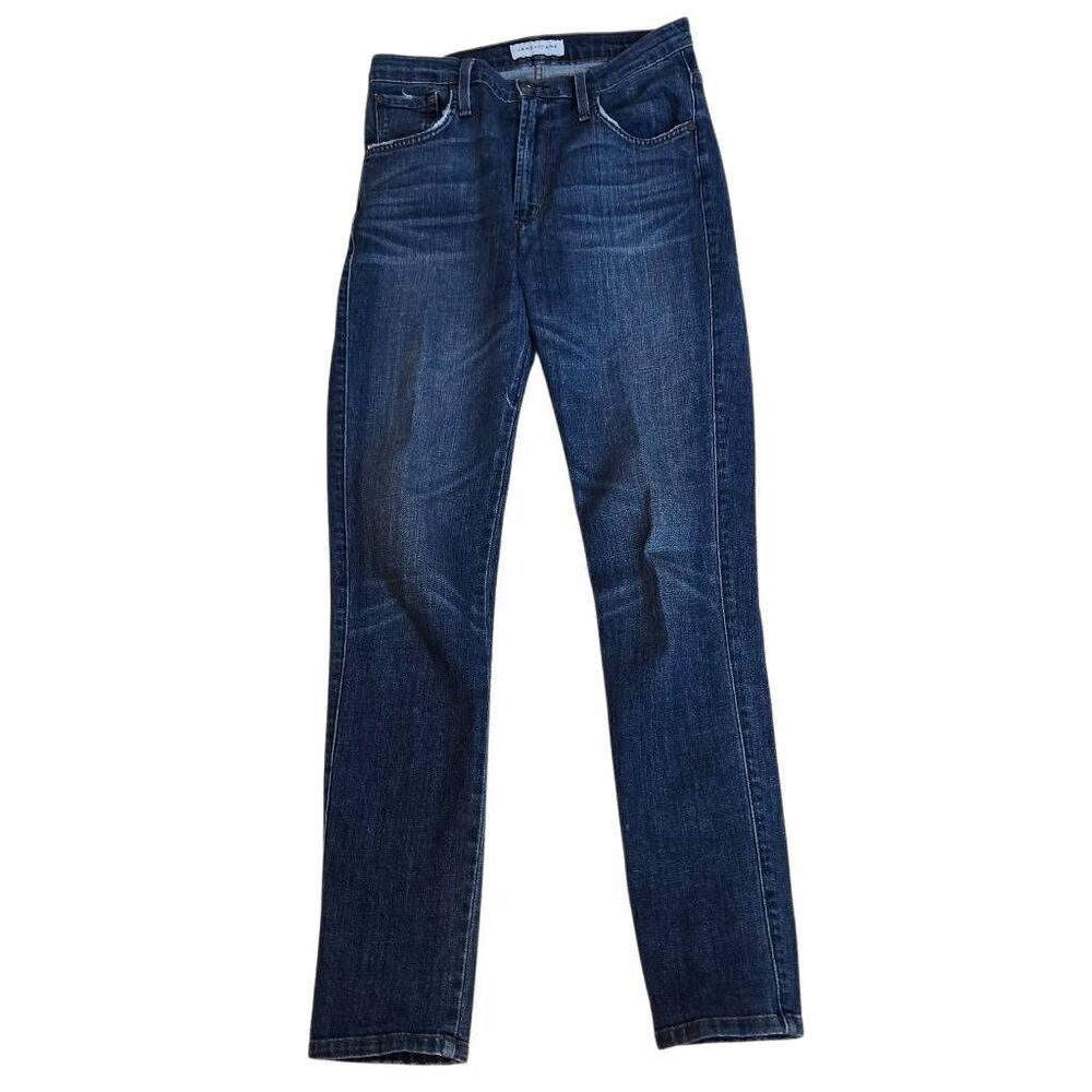 James Jeans Womens Zip Fly High Rise Straight Leg Denim Jeans Blue Size 29